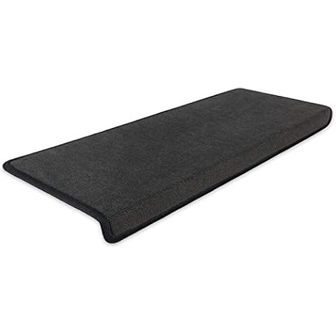 Kettelservice-Metzker® Stufenmatten Vorwerk Uni Anthrazit Einzeln und Sparset's 14 Stück Rechteckig thumbnail