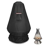 CHC-601 Chimenea Propane Fire Pit Heater Cover,Heavy Duty 600D Waterproof Cover Compatible with Cuisinart COH-600 Chimenea Propane Fire Pit,31"D x 31"W x 48"H,Black