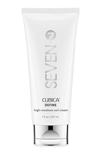 SEVEN Haircare CUBICA DEFINE High Moisture Curl Cream, Anti-Frizz Curl Defining Cream for Curly Hair, Moisturizing Hair Curling Cream for Enhancing Curls, Shea Butter + Argan Oil, Made in USA, 7oz
