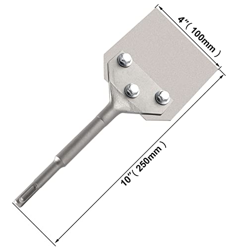Firecore SDS Plus Floor Scraper, 4 Inch Wide Tile Thinset Scaling Chisel, 4 X 10