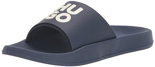 Image of HUGO Men's Stacked Logo Slide Sandal