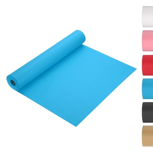 Papier Kraft Bleu Lac sans Pliure Rouleau Protecteur pour Artisanat et Fleur