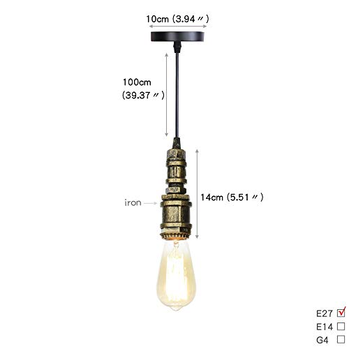 Suspension steampunk tube d'eau pour eclairage bar et restaurant retro