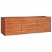 Produktbild vidaXL Hochbeet, Hochbeet für Garten Balkon Terrasse, Kräuterhochbeet zum Selber Bauen, Gemüsebeet Pflanzkübel aus Metall, Grau Cortenstahl