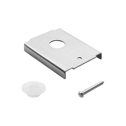 Kit de reparación para puertas plegables Bi-fold, soporte de reparación superior o inferior para puertas de madera de 1-3/8 pulgadas, compatible con perno pivotante de 7/16 pulgadas, fabricado en acero inoxidable miniatura 1