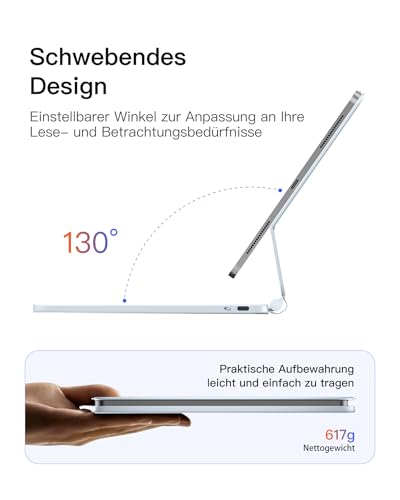 Inateck NeoMagic Magnetische Tastatur Hülle für iPad 10 Generation 10,9 Zoll,11 Generation 2025 A16 11 Zoll,Tastatur mit Touchpad, Freitragender Ständer, 7-Farbige Hintergrundbeleuchtung,KB09119 4