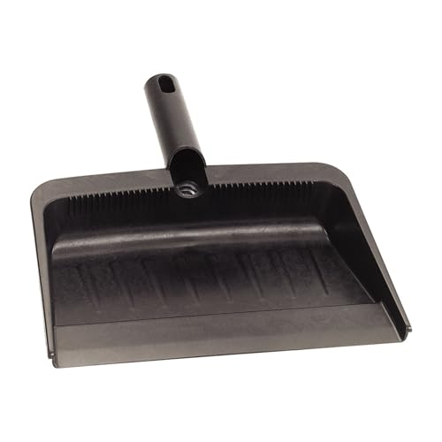 carlisle foodservice products 8 inch heavy-duty dust pan durable plastic black  for commercial and home use