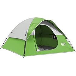 CAMPROS CP 3 Person Tent, Dome Tents for Camping with Rainfly, Waterproof Camping Tent Easy Set Up, Portable Family Tent with Large Mesh Window & Carry Bag for Outdoor Hiking