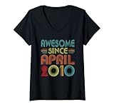 Photo Gallery donna 13th birthday idea awesome since april 2010 13 years old maglietta con collo a v Photo Gallery donna 13th birthday idea awesome since april 2010 13 years old maglietta con collo a v