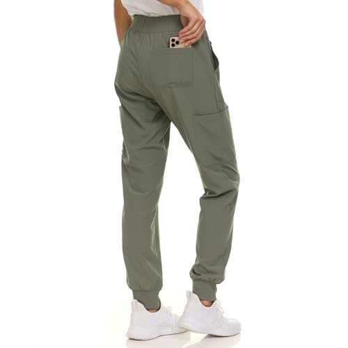 Nautica Scrub Pants for Women - Jogger Cuffs, 5-Pocket, Stretch Fabric - image 2