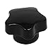 Aexit M6 Female Ball Knobs Thread 29mm Diameter Star Head Machinery Clamping Male Ball Knobs Knob Black