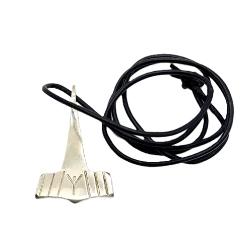 Pendentif viking fait main en cuivre blanc, médaillon celtique artisanal HFA19-S
