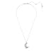 Swarovski Sublima Pendant Necklace, Rhodium Finished Crescent Moon Motif with Clear Pavé Stones, Part of the Sublima Collection