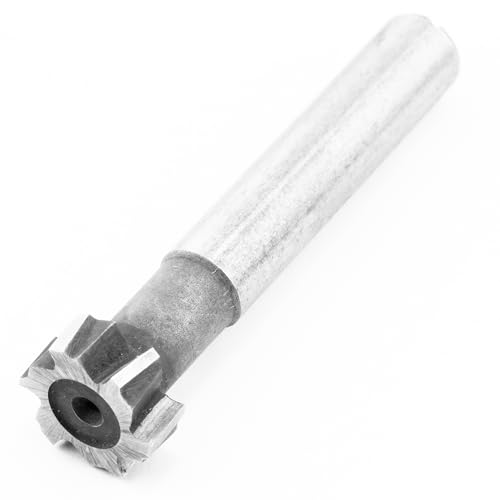 HALLMERS HSS T Slot Milling Cutter 6mm Blade Height 18mm Cutting Diameter 6 Flute Tip Tipped Head 10mm Shank, for Moulding Steel Carbon Iron Alloy, End Mill Router Drill Bit Metalwork Tool