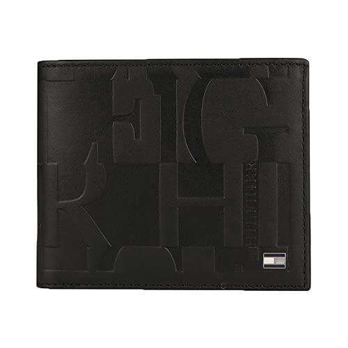 Image of Tommy Hilfiger Clyde Leather Global Coin Wallet for Men - Black, 4 Card Slots