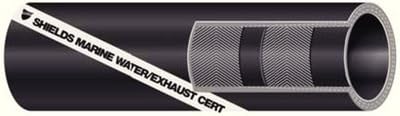 Shields Exhaust/Water Hose Without Wire - Series 200 (Size: 3" x 2')