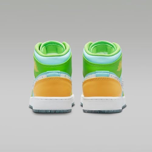 Nike Air Jordan 1 Mid SE Big Kids' Shoes Grade School DX4368-400 (GLAC), Size 6.53