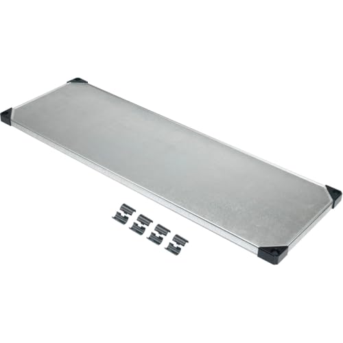 Global Industrial S1854SZ Nexel Solid Galvanized Shelf - 54 x 18 in. - Silver