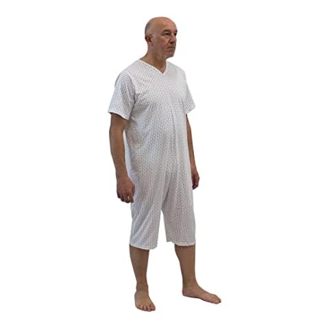 FERRUCCI COMFORT Pijama Sanitario de algodón con Cremallera en la Espalda Cover