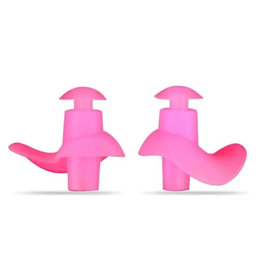 Protetor de Ouvido para Natação em Silicone Flexível, Tampão Auricular - Adulto (Rosa, Tamanho único
