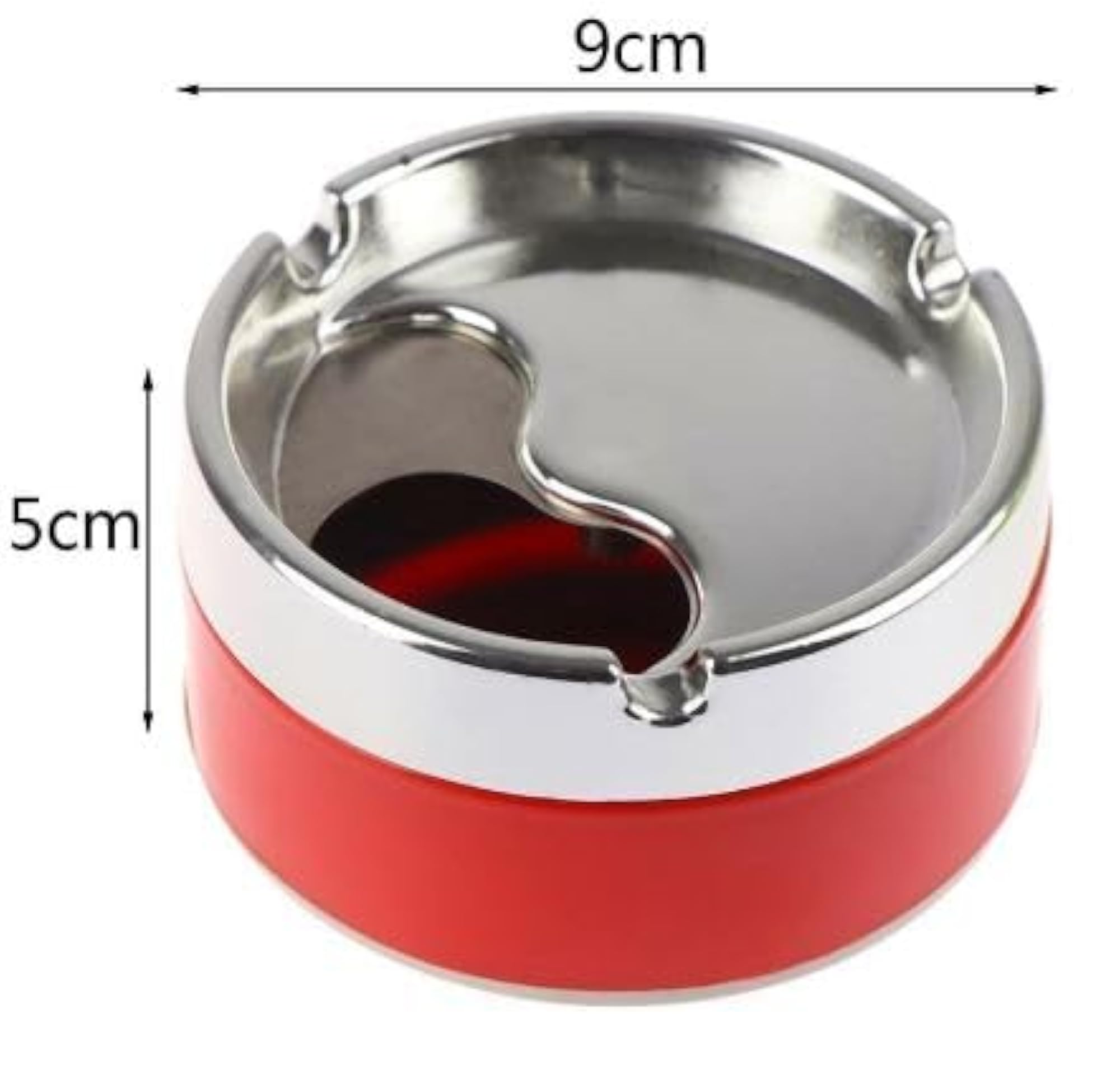 Plastic and Stainless Steel Windproof Ashtray