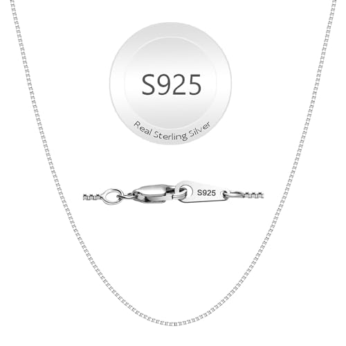 925 Sterling Silver Chain Necklace for Women Dainty Women Chain Necklaces for Anniversary Birthday Valentine's Day or Christmas Gifts for Wife Mom Friends 16 18 20 22 24 Inch