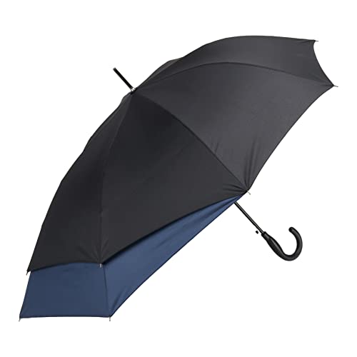 マブ(mabu) 傘 長傘 メンズ 後ろが長い 特殊傘 ワンタッチ ジャンプ 軽量 グラスファイバー ノワール 黒 伸びる 親骨 73cm バッグシールドUVジャンプ SMV-41511 umbrella おしゃれ 人気 日傘 メンズ レディーズ 雨傘 遮光 uvカット 軽量 傘 晴雨兼用傘 大きい 男性用 女性用 長傘のサムネイル
