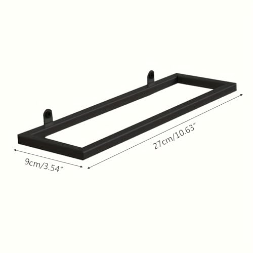 Image of 12-Shelf Metal Wall Mounted Wine Rack - Hanging Wine Bottle Holder Organizer for Kitchen, Bar, Home Storage - 6PCS Iron Wine Bottle Display Stand (12PCS-Black)