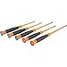Klein Tools 85615INS Mini Precision Screwdriver Set, 1000V Rated Insulated Screwdrivers with (2) Phillips and (3) Slotted Tips, 5-Piece