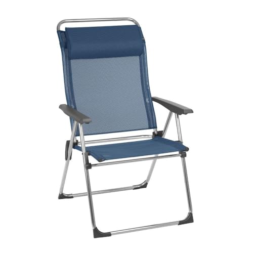 Lafuma Fauteuil de camping, Pliable, Compact, ALU CHAM XL, Batyline, Couleur: Océan, LFM2774-3865