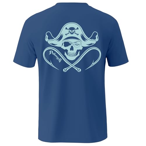 Palmyth Men's Fishing Shirt Short Sleeve T-Shirt Sun Protection UV UPF 50+ Tee