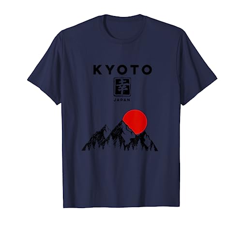 Kyoto Japón Kanji Felicidad Cultura Viajes de montaña Turista Camiseta