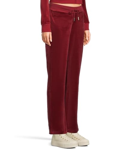 Juicy Couture Women's Solid Rib Waist Velour Pants with Drawcord2
