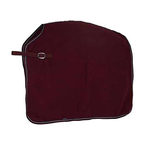 Image of Horze Kiel Fleece Quarter Sheet - Dark Red - Horse