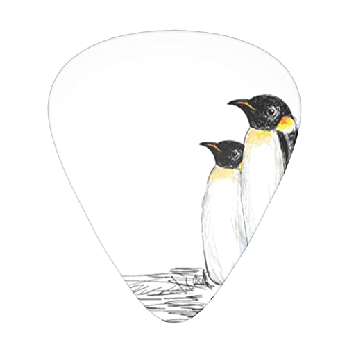 Lot de 12 médiators fins et épais dessinés à la main pour guitares acoustiques électriques et acoustiques Motif pingouins - Les Beatles, Paul McCartney, John Lennon, RIngo Starr, George Harrison Lot de 12 médiators fins et épais dessinés à la main pour guitares acoustiques électriques et acoustiques Motif pingouins