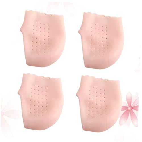 HOODANCOS 2 Pairs Pink Lace Heel Protective Sleeves for Foot Care Moisturizing Breathable Alleviate Heel and Cracked Skin Comfortable for Women