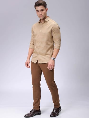 Image of The Indian Garage Co Men Slim Fit Solid Mid-Rise Stretchable Knitted Jogger Trousers