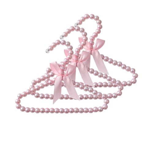 SUNTRADE 3er-Pack Perlen Kleiderbügel Rosa