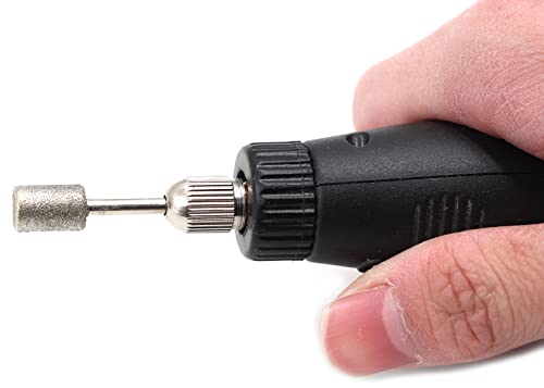 10 Pcs Diamond Grinding Carving Bits,Stone Carving Set Diamond Burr Bits for Stone Carving, DIY Grinding, Polishing, Engraving,Stone, Rocks, Jewelry, Glass, Ceramics (8mm head 1/8 