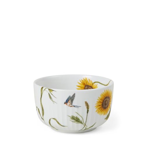 Kähler Design HammershØi Summer 693282 - Ciotola in porcellana con pittura ad acquerello 7.5 x 12 cm colore: bianco
