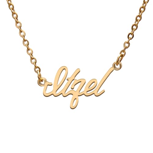 Itzel Name Tag Necklaces for Her His Friends Familys Relationship Memory Jewelry Gift