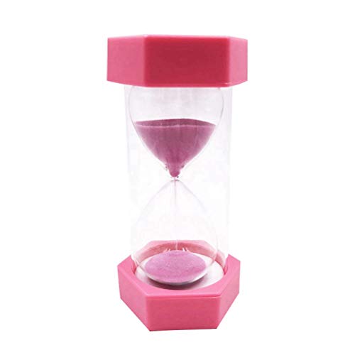 Preisvergleich Produktbild Healifty Sanduhr Sanduhr Uhr Hexagon Zahnbürste Timer 4 Minuten Timer für Kinderspiele Klassenzimmer Home Office Küche Decor (Rosa)