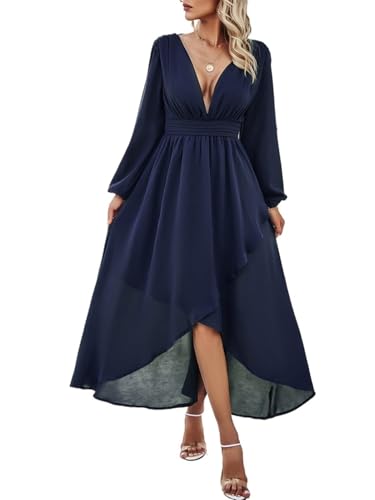 Robe longue cintrée à la taille pour femme au tombé fluide haut de gamme