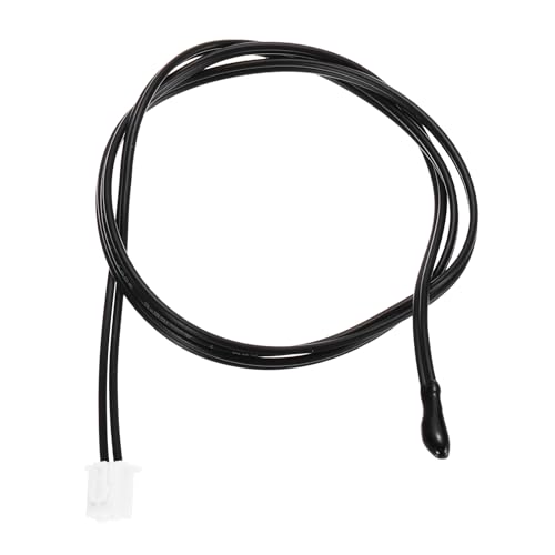sourcing map 2 sondas de sensor térmico NTC de 50 K, sonda de sensor de temperatura sensible a epoxi de 17.7 pulgadas, termómetro digital, cable de extensión, sensor de temperatura