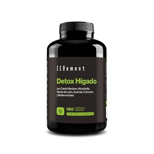 Cardo Mariano, Alcachofa, Cúrcuma, Diente de León y Bioflavonoides - Fórmula Detox con Vitamina C Natural que Contribuye a la Protección Celular - 180 Cápsulas Veganas – Zenement