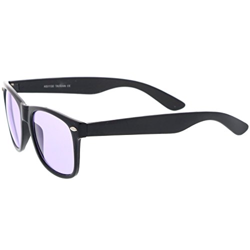 zeroUV Retro Wide Temple Color Tinted Square Lens Horn Rimmed Sunglasses 54mm3