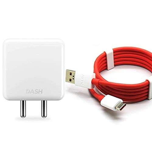 Image of Original Charger & Cable with Wire Protector Compatible with Oneplus 7t / 7t Pro / 7 /7 Pro / 6 / 6t / 5t / 5 / 3t / 3 / USB Type C Fast Dash 30 watts Charger(Adapter) + Cable