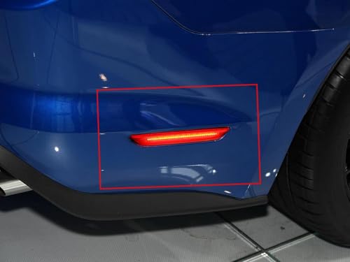 Feux de réflecteur de pare-chocs arrière lentille rouge accessoires auto pour Mustang - 7