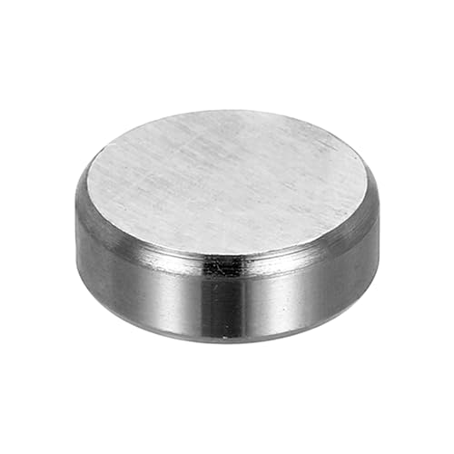 PATIKIL 30x10mm Steel Bench Block Steel Block Metal Bench Block No Holes Matched Hardened Steel Flat 123 Blocks Precision Ground Milling for Jewelry Making Stamping Tool Round