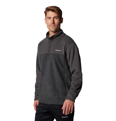 Columbia Mens Steens Mountain Half Snap Fleece Jacket, Charcoal Heather/Shark, Large4